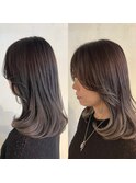 20代30代大人可愛い艶感グレージュインナカラーショート