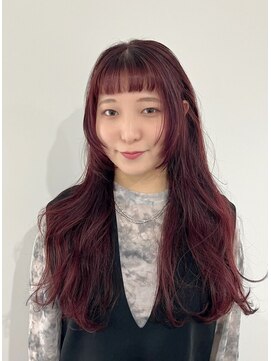 シュク 高円寺(SYUK) オン眉/姫カット/暖色/カシスブラウン【kanna高円寺SYUK】