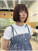 赤髪/暖色/ボブ/顔まわりレイヤー