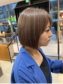ダブルカラーグレージュカラー透明感カラー