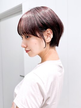 アルバム 池袋(ALBUM) ショート顔周りレイヤーグレージュ小顔前髪カット_F21144