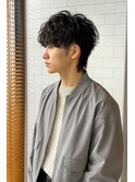 メンズマッシュウルフ×シャドウパーマ