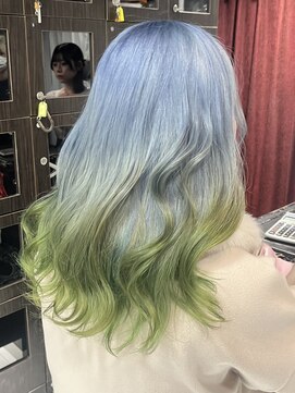 プライズ 錦糸町北口店(prize) グラデーションカラー/アイスブルー/黄緑【錦糸町北口】hina