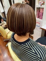 美容室ヒラトヤ 都南店&nbsp;絶壁解消ダブルカラー似合わせカット立体感ふわふわボブ