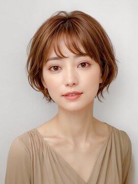レリーバース 豊中桃山台店(Rely birth) 大人のふんわりひし形ショートボブ【桃山台/南千里/服部緑地】