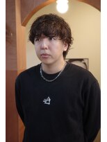 エディ(Edy)&nbsp;メンズマッシュ波巻きスパイラルパーマケアパーマ眉毛カット岡山