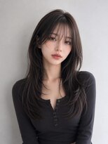 ネオリーブウリ 二子玉川店(Neolive uri)&nbsp;ミディアムヘア暗めカラーデザインカラーフェイスフレーミング