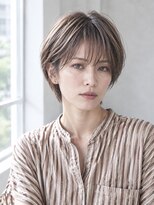 トウカバイエント 南森町(touca by emt)&nbsp;ボーイッシュショート/白髪ぼかし/細めハイライト/前髪あり