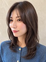 トップヘアーテラス(TOPHAIR TERRACE)&nbsp;知立ミディアムくびれミ顔周りレイヤーショコラブラウン30代40代