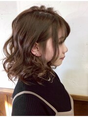 可愛いキュン髪ロブヘアー