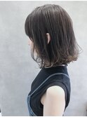 ハッシュカットフルバング似合わせカットレッドブラウン20代30代