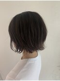ミニボブ　丸み　外ハネ　ボブ　ショートボブ　20代　30代