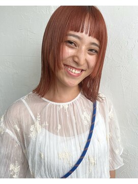 シーク(seek) 【seek菜月】オン眉オレンジハイトーン【長野 松本】