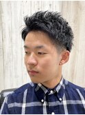 ビジネスカット/アップバング/メンズカット/サイドパーマ