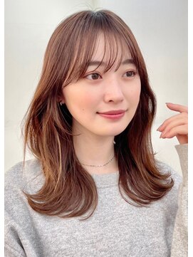 ガーデン オオタカノモリ(garden otakanomori) 大人可愛い外ハネカールピンクベージュセミディ