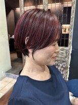 ハピネス クローバー 学園前店(Happiness CLOVER)&nbsp;丸みショート/小顔/顔周りカット/レイヤー/白髪/髪質改善/前髪