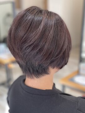 アトリエコア(Atelier Coa) ショートカットショートボブミルクティーベージュカラー前髪あり