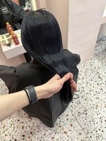 ボタン シブヤ(VOTAN SHIBUYA) 韓国ヘア/顔まわりカット/艶感カラー/ブルーブラック