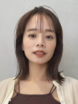 ノイ(noi) 顔周りレイヤーカットグレージュカラーくびれボブベージュカラー