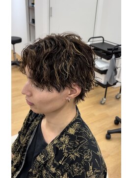 ビカム 名駅(become) サーフカール×金メッシュパーマ/名古屋/名駅