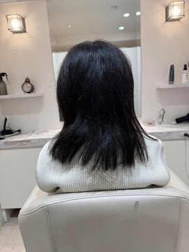 アール ヘアー デザイン(r hair design) サラツヤロングベージュカラーブリーチしない透明感カラー