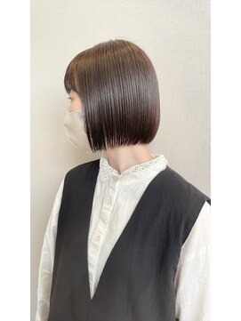 ルシードスタイルサワ(LUCIDO STYLE sawa) 20代30代ミニボブココアブラウン小顔美肌ストレート丸み