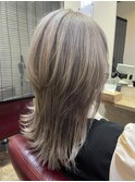 ウルフカット×グレージュ