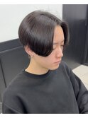 前下がりセンターパート