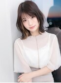 イメチェン/ホワイトブロンド/外ハネボブ/ワイドバング/福島47