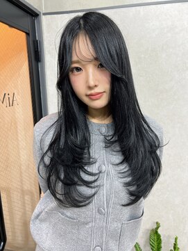 エイム(AiM) レイヤーカット/ハイレイヤー/ブルーブラック/透明感カラー