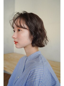 タス(tas) ボブパーマ似合わせ顔周りカット顔まわりレイヤーカット