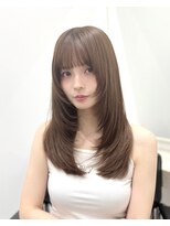 ディジョン 自由ヶ丘(Dijon)&nbsp;韓国顔まわりレイヤーカットグレージュオリーブベージュブラウン