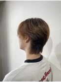 センター分けウルフ