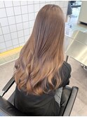 渋谷ミルクティーベージュハイトーンヘーゼルベージュ韓国