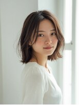 クート アンド シー 東川口(kuto and C) 切りっぱなしボブ×顔まわりレイヤー×東川口