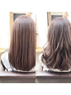 ファム 札幌大通(fam) 30代40代＊外国人風小顔エアリーカール☆くすみピンクハイライト