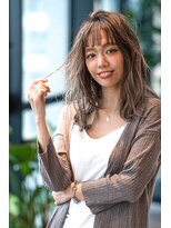 オースティン 錦糸町(AUSTIN)&nbsp;大人かわいい前髪セシルカットココアブラウンフリンジウェーブ