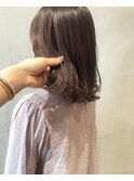 レイヤーカット/ウェットヘア/デザインカラー/ベージュ/ブラウン