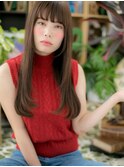 黒髪ローライトシースルーバング小顔ロングc4大宮20代30代40代