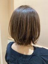 ノーセットで決まる丸みボブ