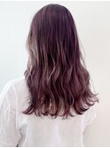ピンクベージュ_ココアブラウンフリンジウェーブ_ba304231