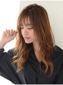 外国人風ウェーブロング