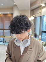 波巻きスパイラルパーマ/ツイストスパイラルパーマ/メンズウルフ