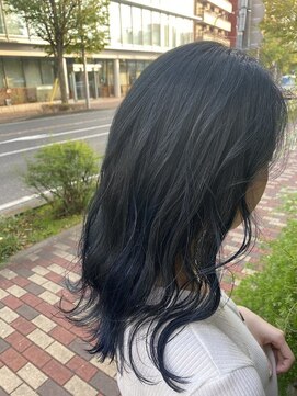 シャル 相模大野(shalu) ネイビーカラー×外ハネ