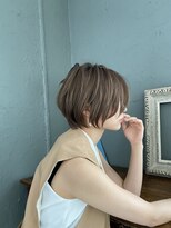 30代、40代/丸みくびれショートボブ×白髪染めハイライト/大宮