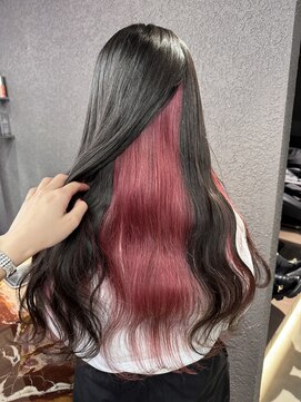 ペレ 栄店(PELE) デザインカラー/レイヤーカット/ウェットヘア/オリーブベージュ