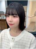 小顔タッセルボブ×黒髪[ぱつっとボブ/縮毛矯正/横浜韓国]