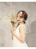 ヘアセット/ゆるふわアレンジ/タイトアレンジ/ピンクカラー