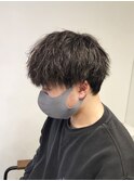 マッシュウルフ縦落ちツイストスパイラルパーマ