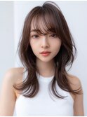 20代30代かわいい/顔周りレイヤー/髪質改善/髪質改善ストレート